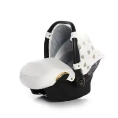 Junama Glow Leather White/Gold Yellow Car Seat