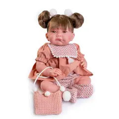 Bambola Appena Nata Nica con Codine e Borsetta – 42 cm