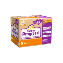 Pampers Progressi Quadripack Diapers - Size 6 - 16+ Kg - 68 Pieces