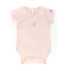 Baby Bodysuit 6 Months Short Sleeves Pink Bamboom C104-054-007