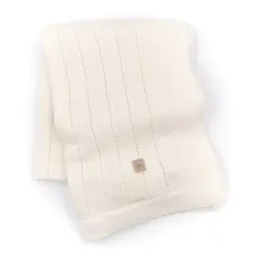 Bamboom Copertina Righe Estiva in Maglia per Neonato 75x100 cm – Panna