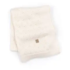 Bamboom Summer Perforated Knitted Baby Blanket 75x100cm. Cream