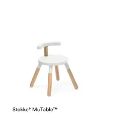 Sedia Bambini in Legno Stokke MuTable V2 Bianca – Sedia Evolutiva Regolabile