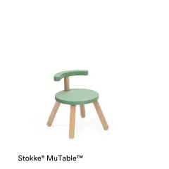 Sedia Bambini in Legno Stokke MuTable V2 Clover Green – Sedia Evolutiva Regolabile