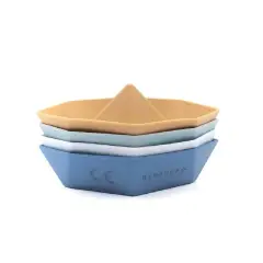 Bamboom Blue Bath Boats Set 4 Pieces