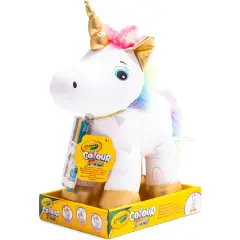 Color Me Plush Unicorn, Colorable Plush with 3 Markers