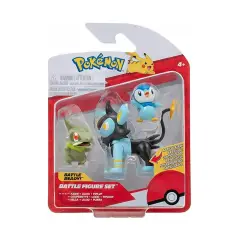 Pokemon Battle Figure Set 3 Characters: Axew, Piplup, Luxio