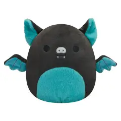 Squishmallows Character 20 Cm: Teal & Black Fruit Bat w Fuzzy Tummy