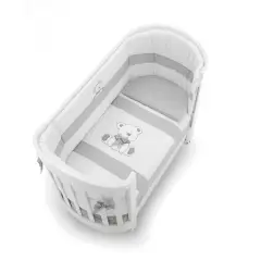 Erbesi Tato Oval Duvet Set white grey