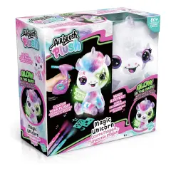 Airbrush Plush Magic Unicorn - Unicorn to color, glow in the dark