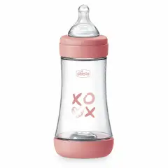 Baby Bottle Perfect 5 240 ml Medium Flow Silicone Girl