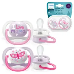 Ultra Air Soothers 0-6 Months Baby Mama Butterfly 2 Pieces