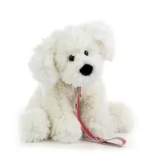 Peluche Troufle Lagotto Bianco Guinzaglio 30cm