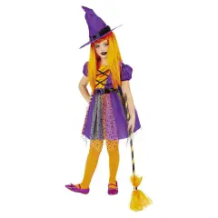 Costume Strega Superstar Viola per Bambine - Taglia L - 8/10 anni