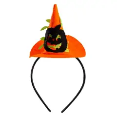 Mini Witch Hat With Pumpkin And Headband