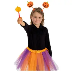 Bright Pumpkin Wand 20cm Assorted