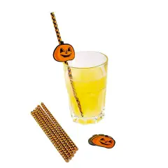 6 Straws With Pumpkin