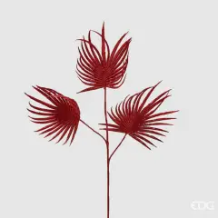 Christmas Palm Leaf: 68 cm high, Red with Glitter