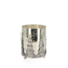 Parky Gold Glass Candle Holder H14