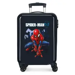 Spiderman Action 55cm Blue Rigid Cabin Suitcase