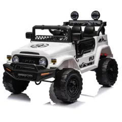 Children's Electric Car Toyota Cruiser White
