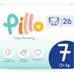 Pillo Enjoy Diapers Size 7 XXL (15+ kg) - Pack of 26 Pieces