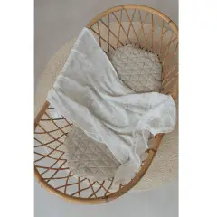 Bed Sheets For Cradle/Pram 75x100cm With Pillowcase Oyster Grey