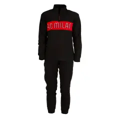 Tuta A.C. Milan Uomo Nero in Caldo Pile, Taglia 52 XL