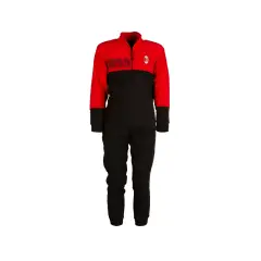 Tuta A.C. Milan Uomo Rosso e Nero in Caldo Pile, Taglia 52 XL