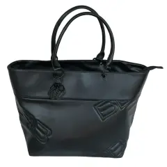 Bamboom Black Faux Leather Shoulder Bag