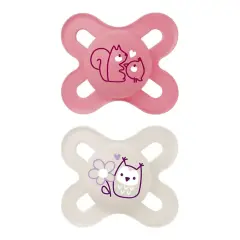 Soother Start Nano Silicone Circular PP 2 Pieces, 0-2 Months Baby Girl