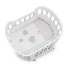 Complete Cradle Cover Sweet White Grey