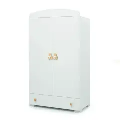 Armadio Dudù Bianco Opaco con Pomoli Naturale – Erbesi