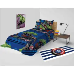 Rotating 1 Square Avengers Bedspread