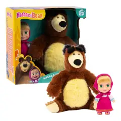 Masha Doll 12 Cm con Orso Plush 20 Cm