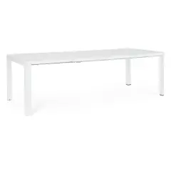 Kiplin 180-240×100 White Aluminum Extending Table