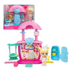 Cry Babies Chloe's Kitchen, Doll with Mini Playset, With 14+ Accessories