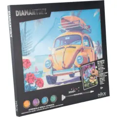 Diamantiny Quadro Retro Car Yellow