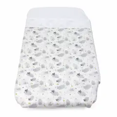 Next2me Forever Grey Sheep Crib Sheet Set Top and Bottom