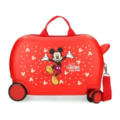 Mickey Best Friends Trolley Rideable Abs 4 Wheels 45 Cm Red