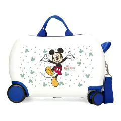 Mickey Best Friends Rideable Trolley Abs 4 Wheels 45 Cm White