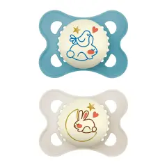Soother Night Silicone Circular PP 2 Pieces, 2-6 Months Baby