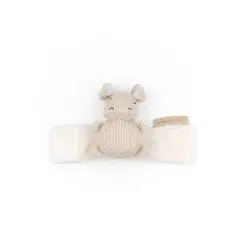 Toy Knitted Bracelet Hippo Birch Sand Bamboom