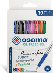 OBG Ballpoint Snapchat Pen, 1 mm Stroke. - Blister 10 Pieces in 8 Colors