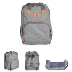 Backpack Changing Bag Liana 2in1 Folding Grey