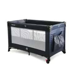 2-Level Folding Comfort Travel Cot with Carrying Bag, Blue - 74x65x125 cm.