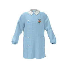 Nursery School Child Apron 4042 Squared Light Blue 6 Years