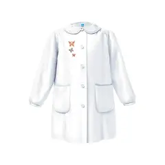 Girl's School Apron 4068 White 12 Years