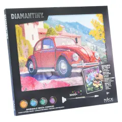 Diamantiny Quadro Retro Red Car