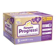 Pampers Progressi Pentapack Diapers - Size 5 - 11-25 Kg - 87 Pieces